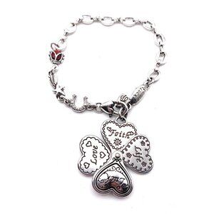 Brighton Good Luck Shamrock Closing Heart Love Faith Life Red Lady Bug Bracelets